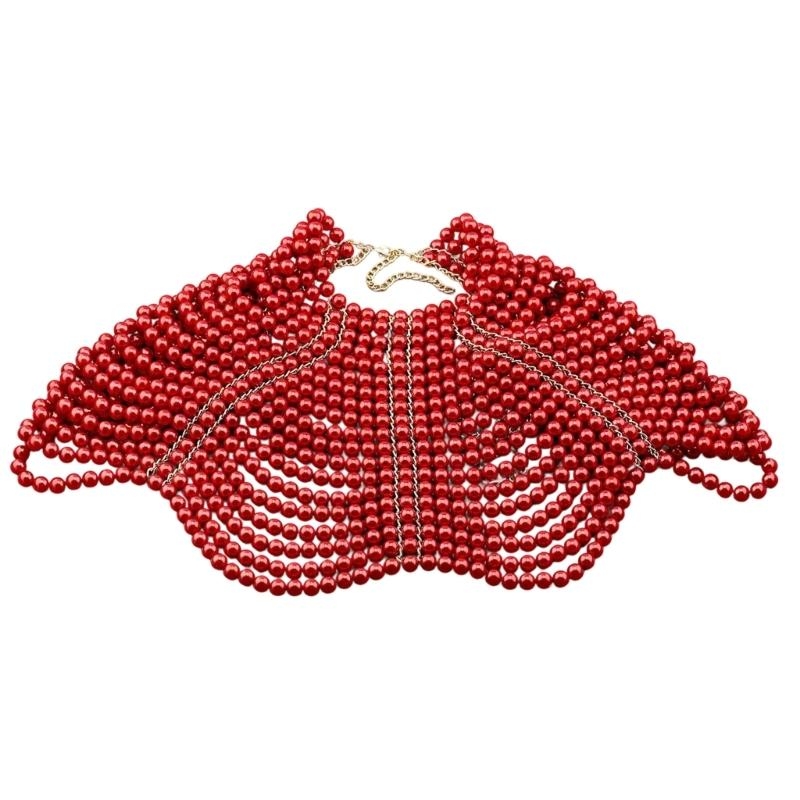 Body Jewelry Necklace - 49MD Elegant Women Shawl Multi Layer