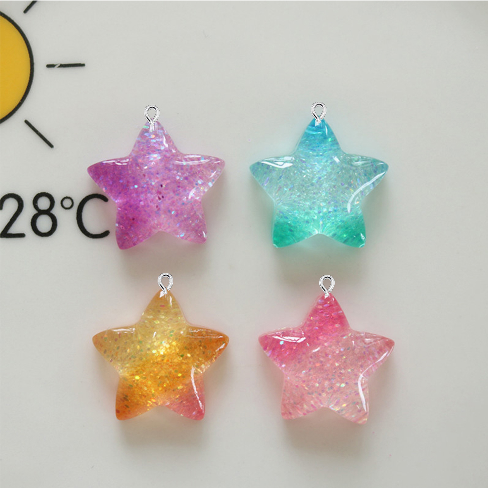 Star Flat Back - 10PCS Gradient Star Series Flat Back