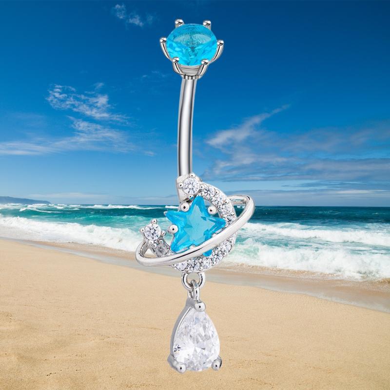 Body Jewelry Universe - New Crystal Dangle Belly Button Rings