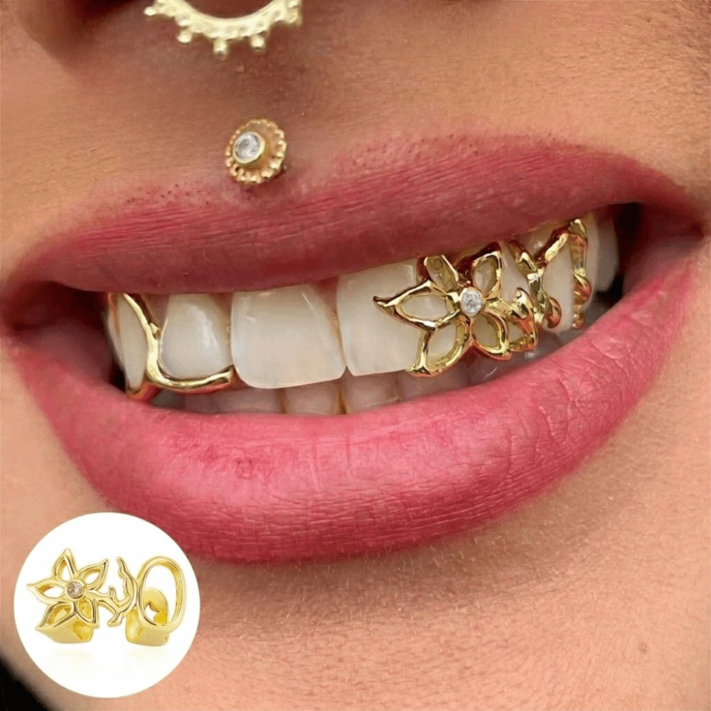 Body Jewelry Universe - New Universal Hollow Flower Tooth Caps