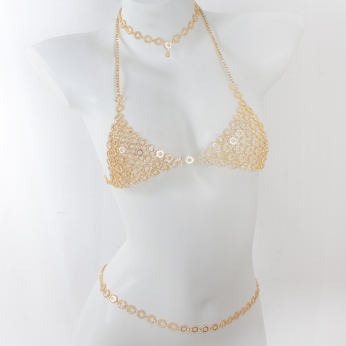 Fashionable Circular Splicing  - Body Jewelry Necklace recension och pris