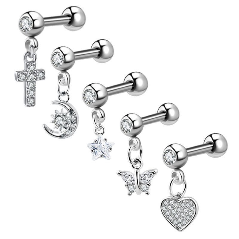 (.) Zircon Earrings Helix Ear  - Helix Cartilage Ring recension och pris
