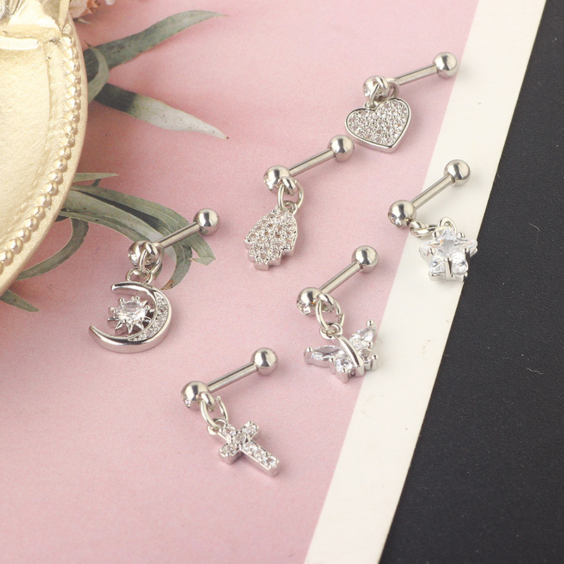 (.) Zircon Earrings Helix Ear  - Helix Cartilage Ring recension och pris