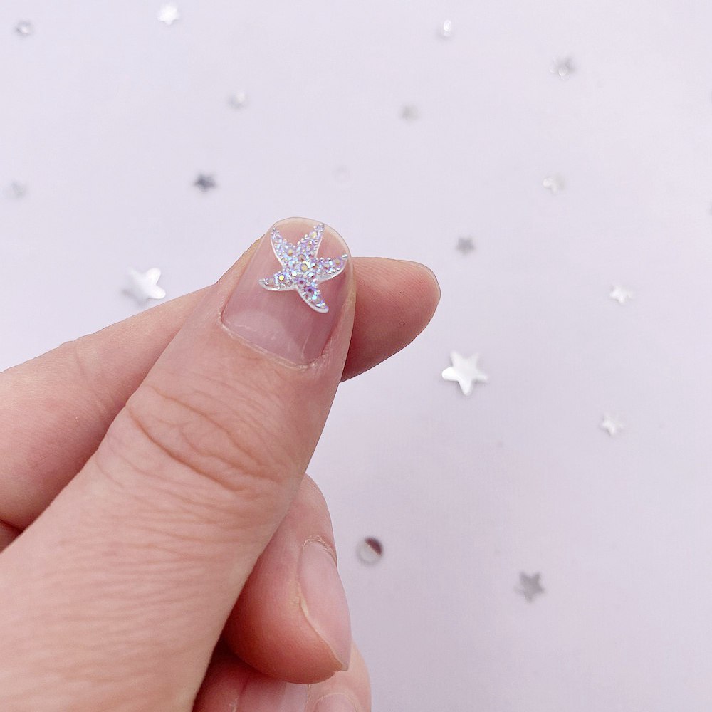 10mm Mini Shiny Star Nail Art  - Star Flat Back recension och pris