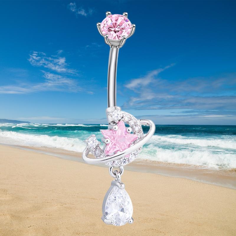 New Crystal Dangle Belly Butto - Body Jewelry Universe recension och pris