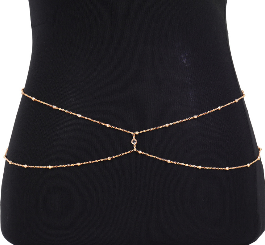 Clear Rhinestone Beaded Belly  - Body Jewelry Necklace recension och pris