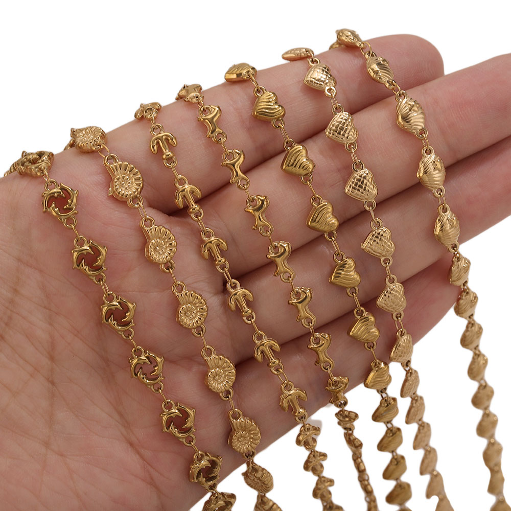 1M PVD Gold Stainless Steel He - Body Jewelry Necklace recension och pris