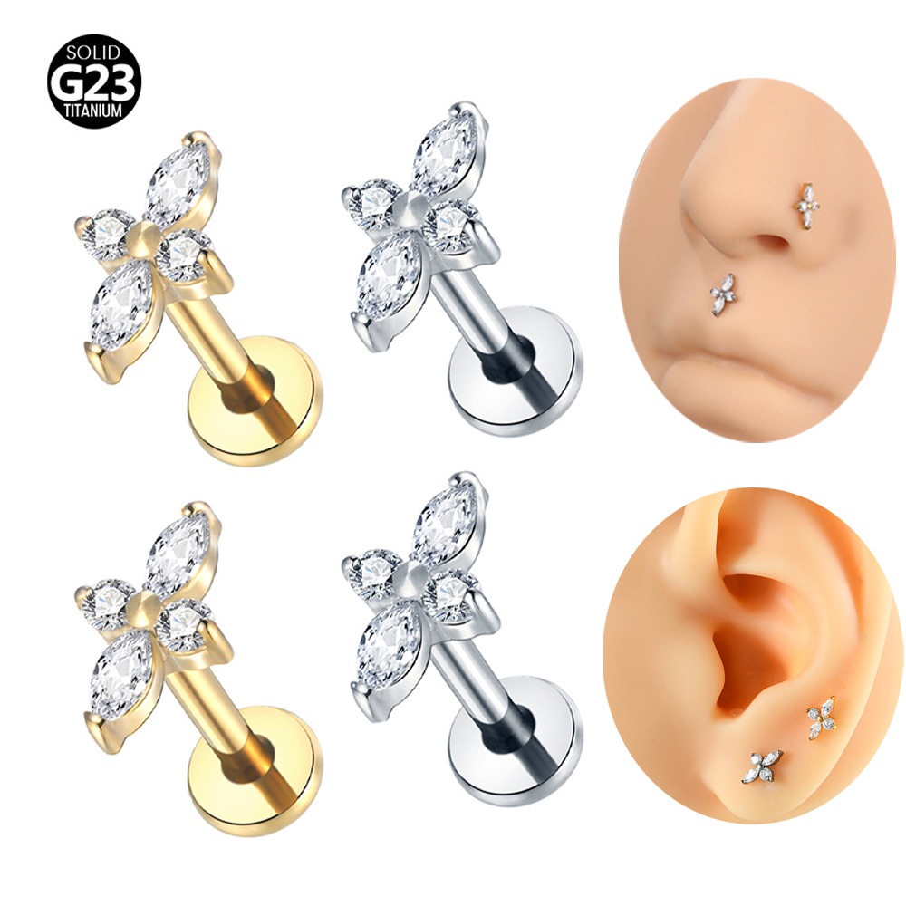 1PC G23 Titanium Labret Pierci - Helix Cartilage Ring recension och pris