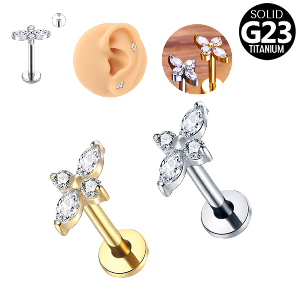 1PC G23 Titanium Labret Pierci - Helix Cartilage Ring recension och pris