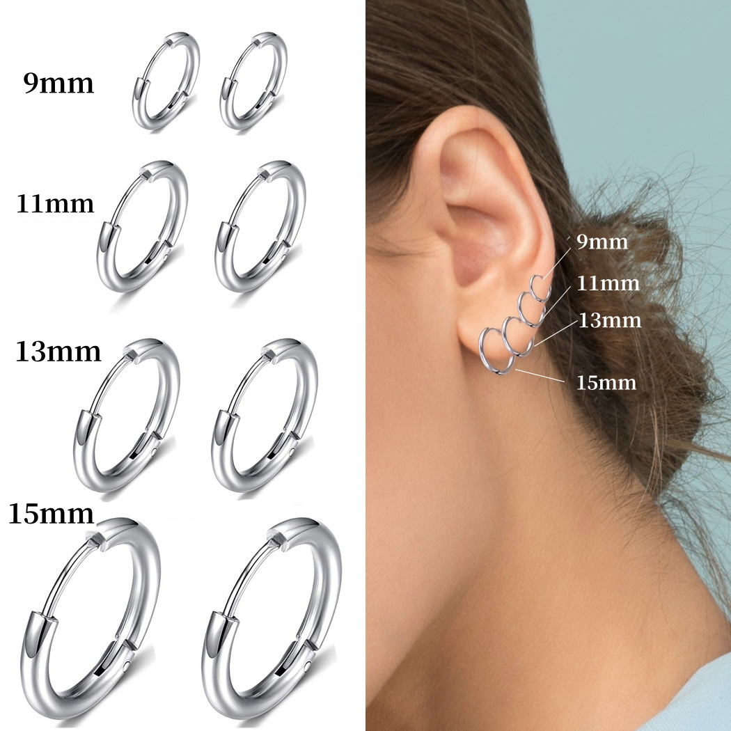 9/11/13/15/20/25mm Solid Silve - Helix Cartilage Ring recension och pris
