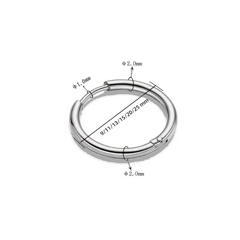 9/11/13/15/20/25mm Solid Silve - Helix Cartilage Ring recension och pris