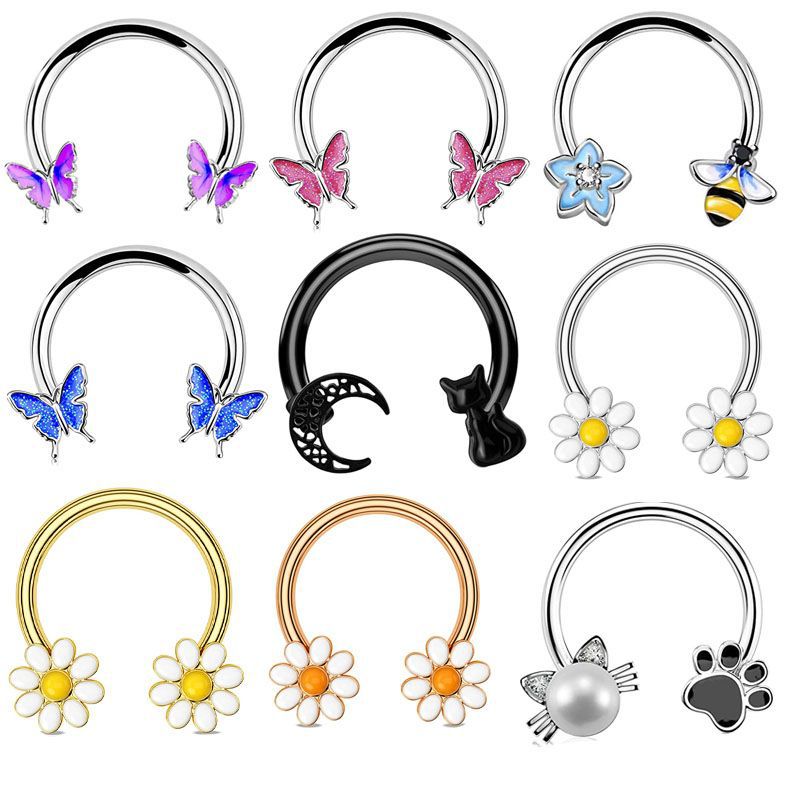 16G Septum Ring Daith Piercing - Helix Cartilage Ring recension och pris
