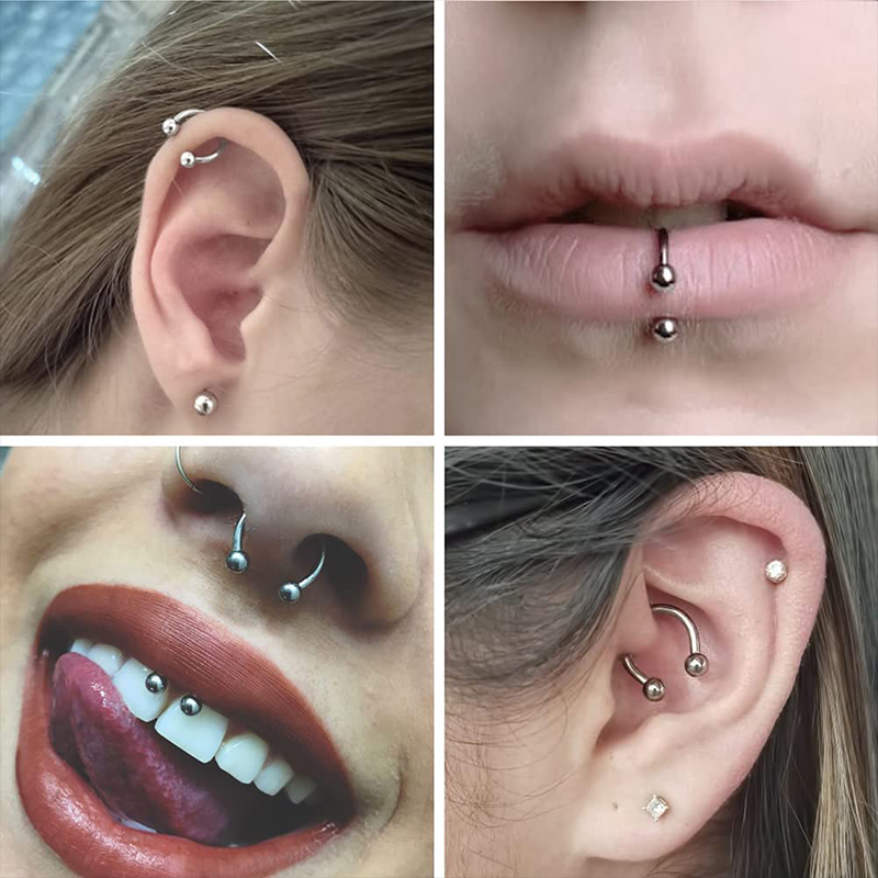5pcs/lot Stainless Steel 18G H - Helix Cartilage Ring recension och pris