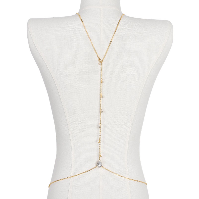 Bride Backless Rhinestone Wate - Body Jewelry Necklace recension och pris