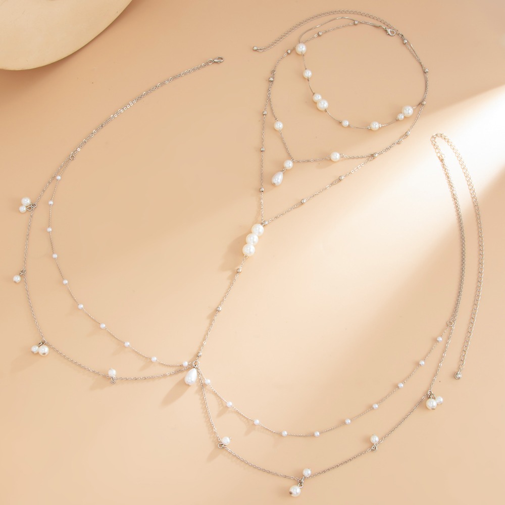 Multi Layer Imitation Pearl Ne - Body Jewelry Necklace recension och pris