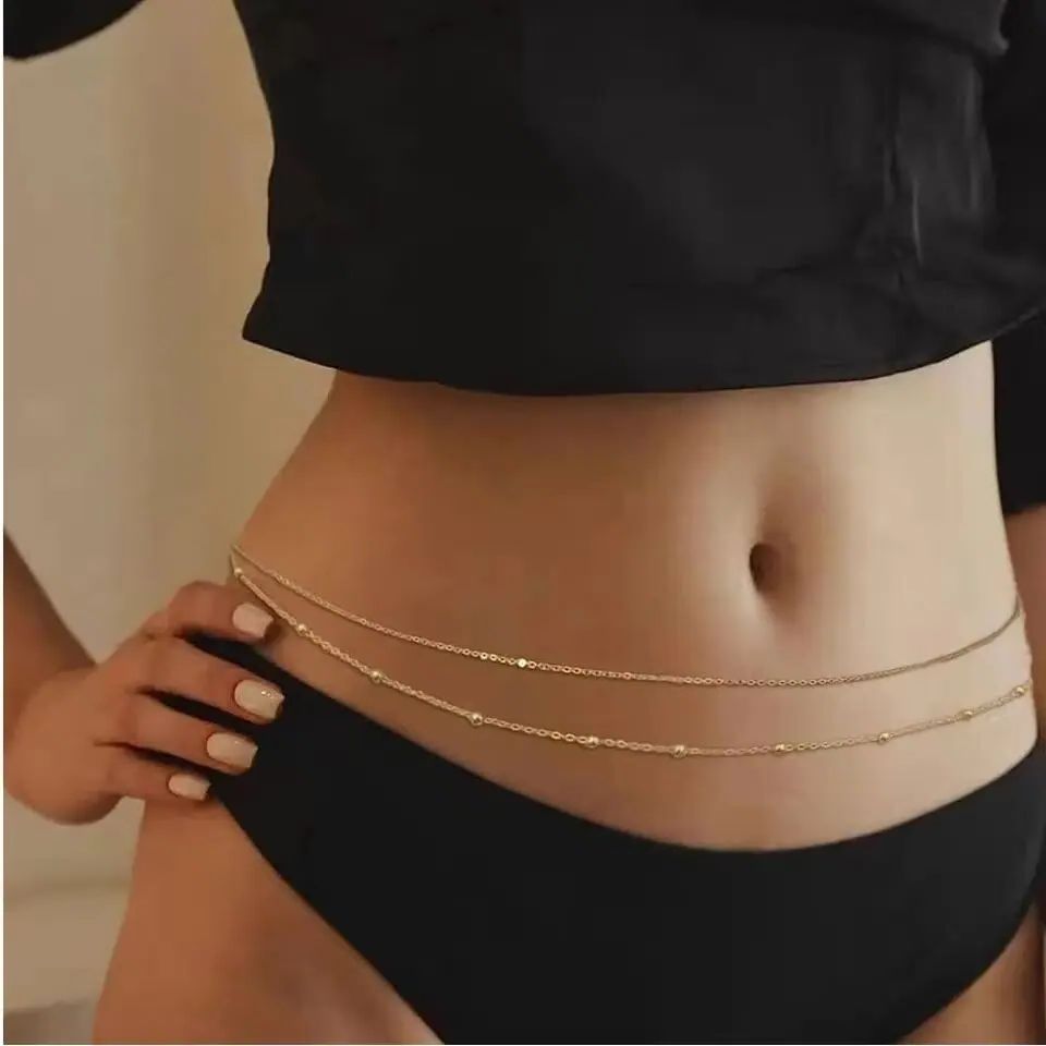 HipHop Double Layers Belly Cha - Body Jewelry Necklace recension och pris