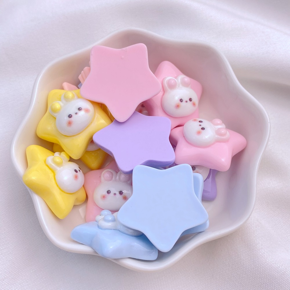 10Pcs New Cute Resin 22mm Cart - Star Flat Back recension och pris