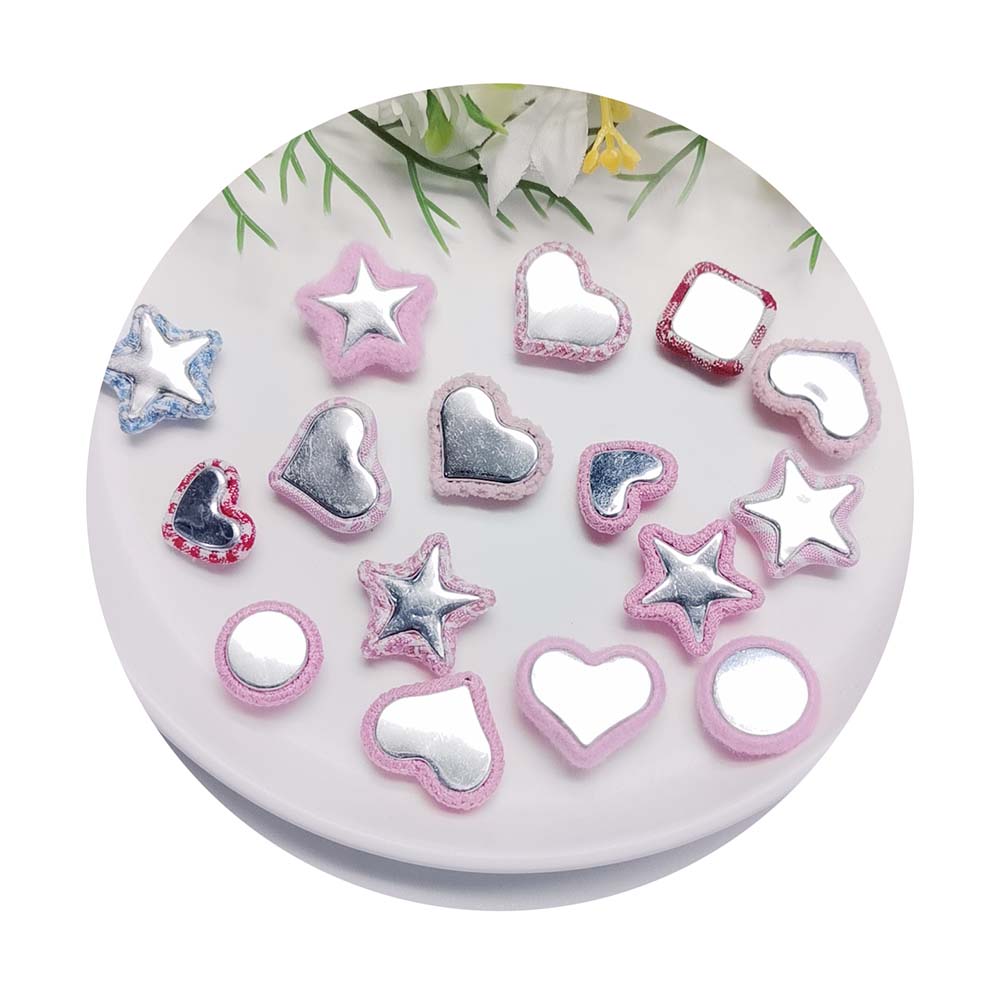 Mixed Fabric Cabochon Flat bac - Star Flat Back recension och pris