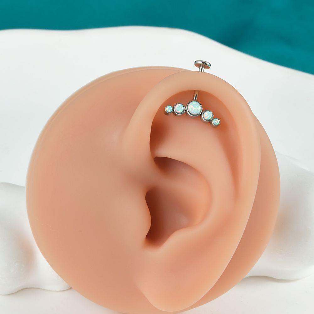 1PC Surgical Steel CZ Gem Opal - Helix Cartilage Ring recension och pris